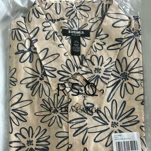 Mens XL Tilly’s RSQ Floral Button up short sleeved shirt